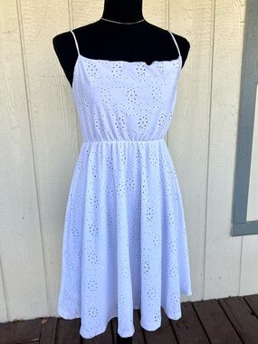 Justify White Eyelet Sundress Size XL Sleeveless Summer Dress